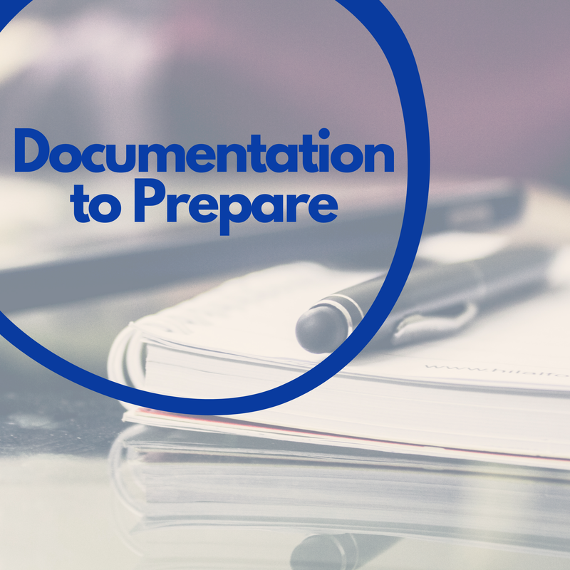 Documentation to Prepare